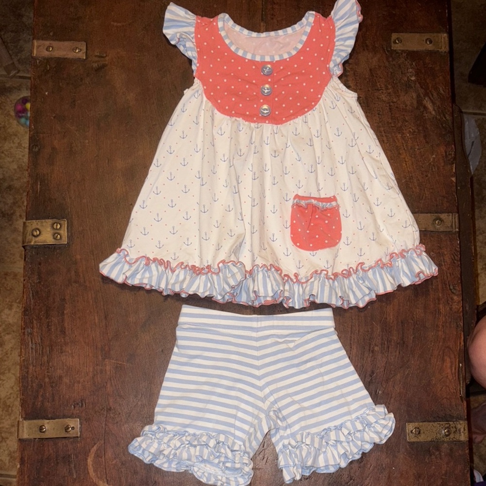 Serendipity Striped Baby Dress and Shorts Set
